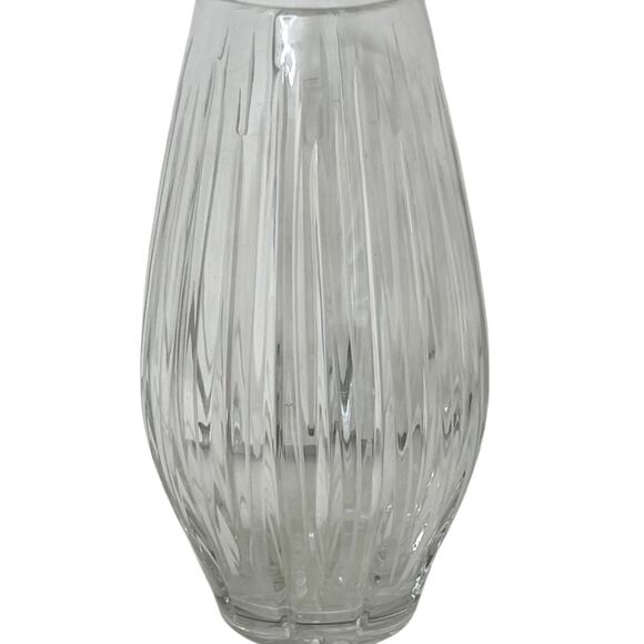 Vintage Hand Cut Clear 24% PbO Lead Crystal Vase 10" Made in Poland - Picture 2 of 7